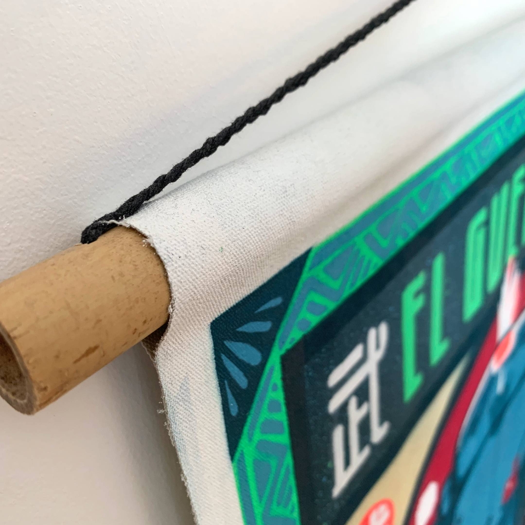 Huitzilopochtli | Canvas & Bamboo Scroll