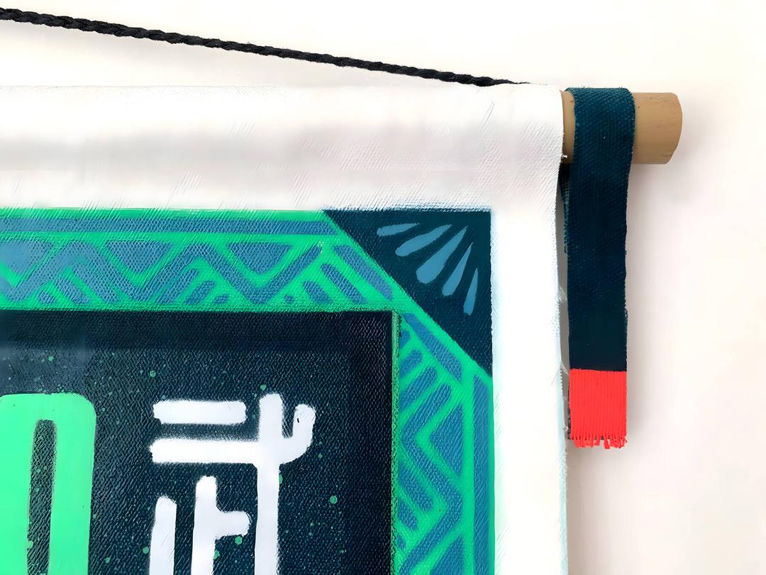 Huitzilopochtli | Canvas & Bamboo Scroll