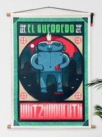 Huitzilopochtli | Canvas & Bamboo Scroll